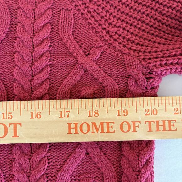 Women's Design 365 Pink Crew Neck Puff Sleeve Sweater Size Large Acrylic - Picture 12 of 13